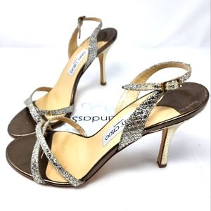 Jimmy Choo Champagne Leather Pumps 40